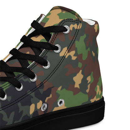 Russian IZLOM Fracture Woodland CAMO Mens High-Top Canvas Shoes