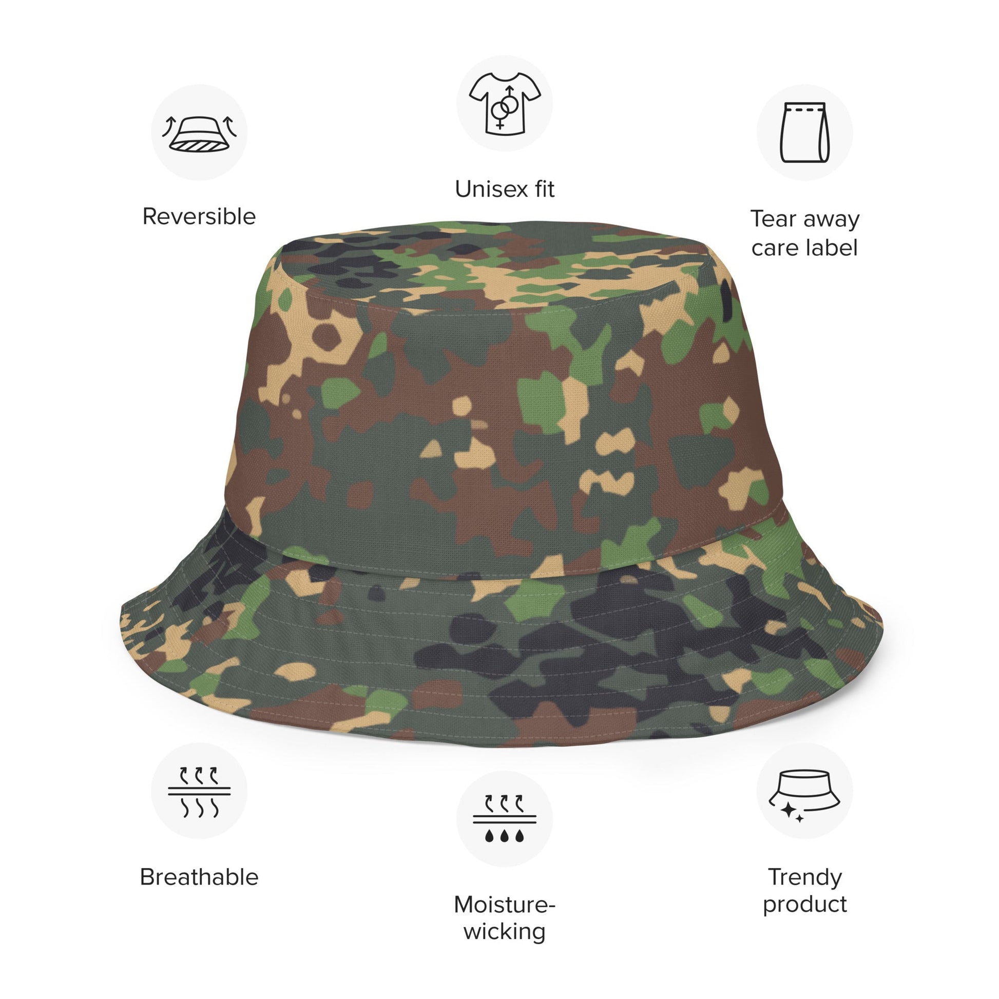 Russian IZLOM Fracture Woodland CAMO Reversible bucket hat Bucket Hats