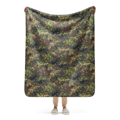 Russian IZLOM Fracture Woodland CAMO Sherpa Blanket - 50″×60″
