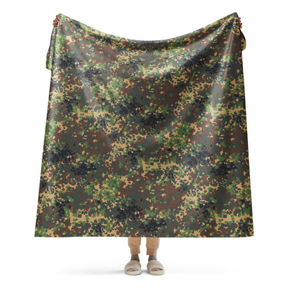 Russian IZLOM Fracture Woodland CAMO Sherpa Blanket - 60″×80″