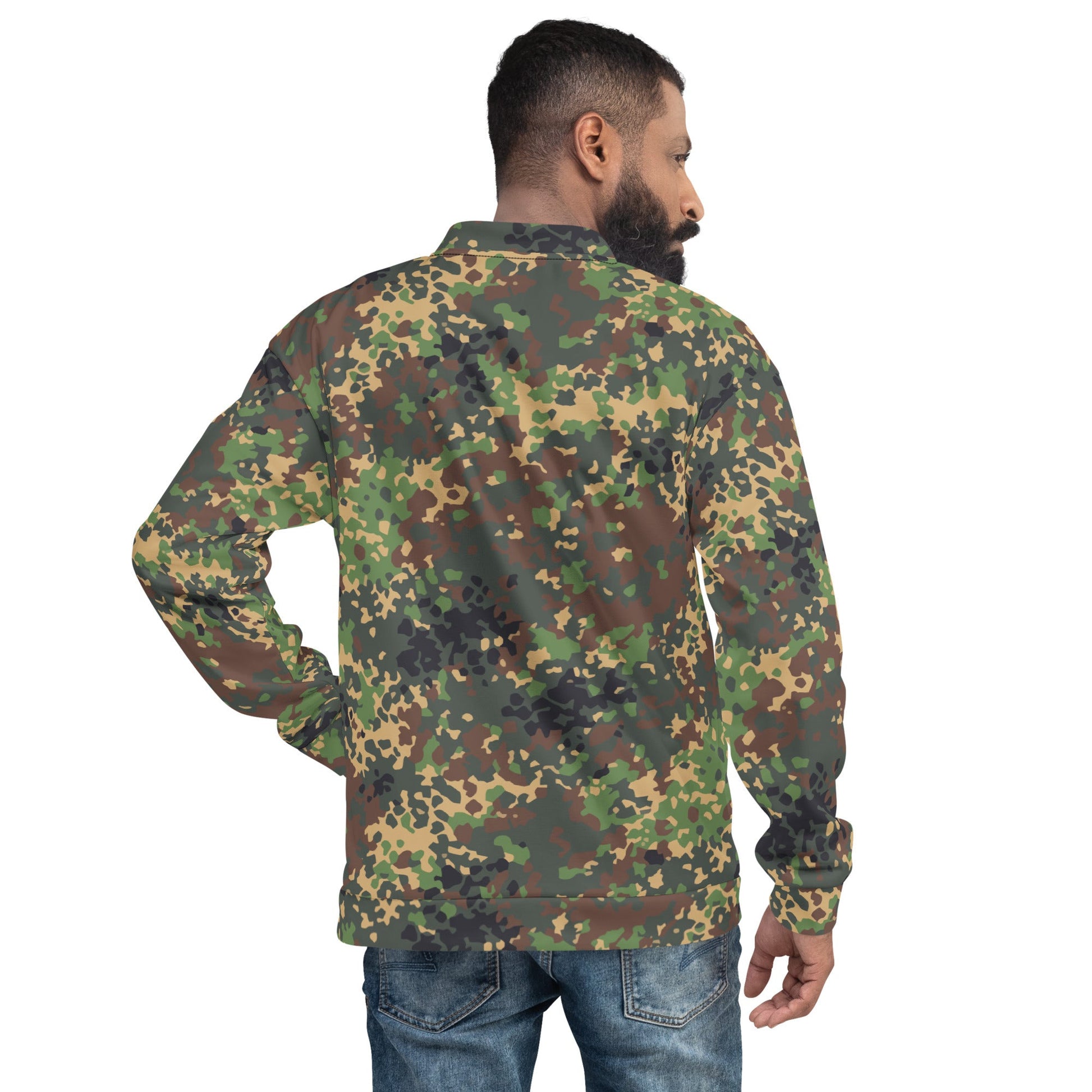 Russian IZLOM Fracture Woodland CAMO Unisex Bomber Jacket - Jackets