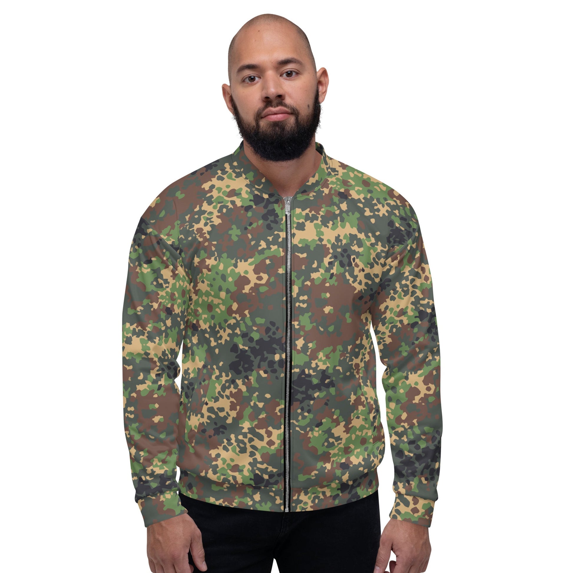 Russian IZLOM Fracture Woodland CAMO Unisex Bomber Jacket - Jackets