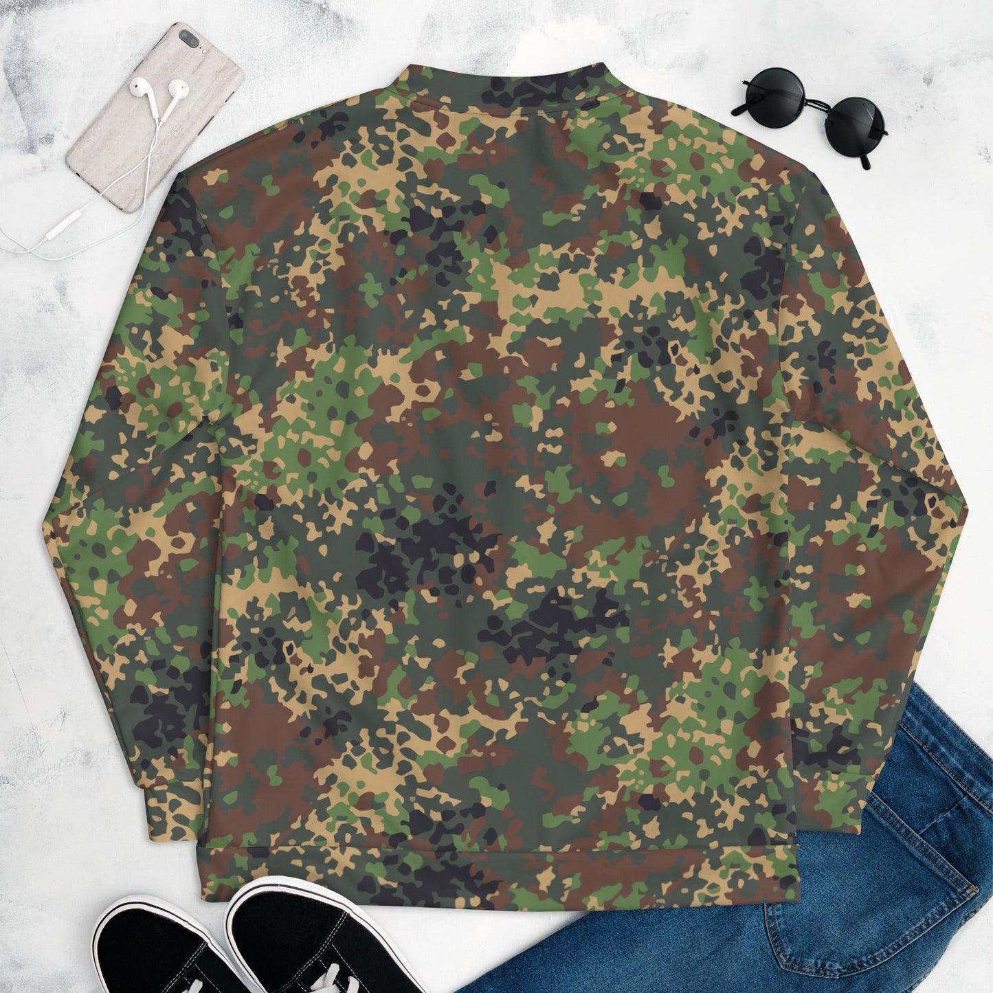 Russian IZLOM Fracture Woodland CAMO Unisex Bomber Jacket - Jackets