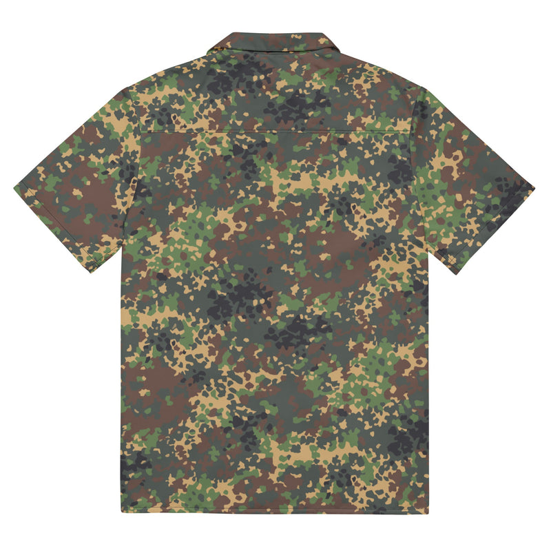Izlom Fracture Woodland Russian CAMO Unisex Short-Sleeve Button Shirt - Button-Up
