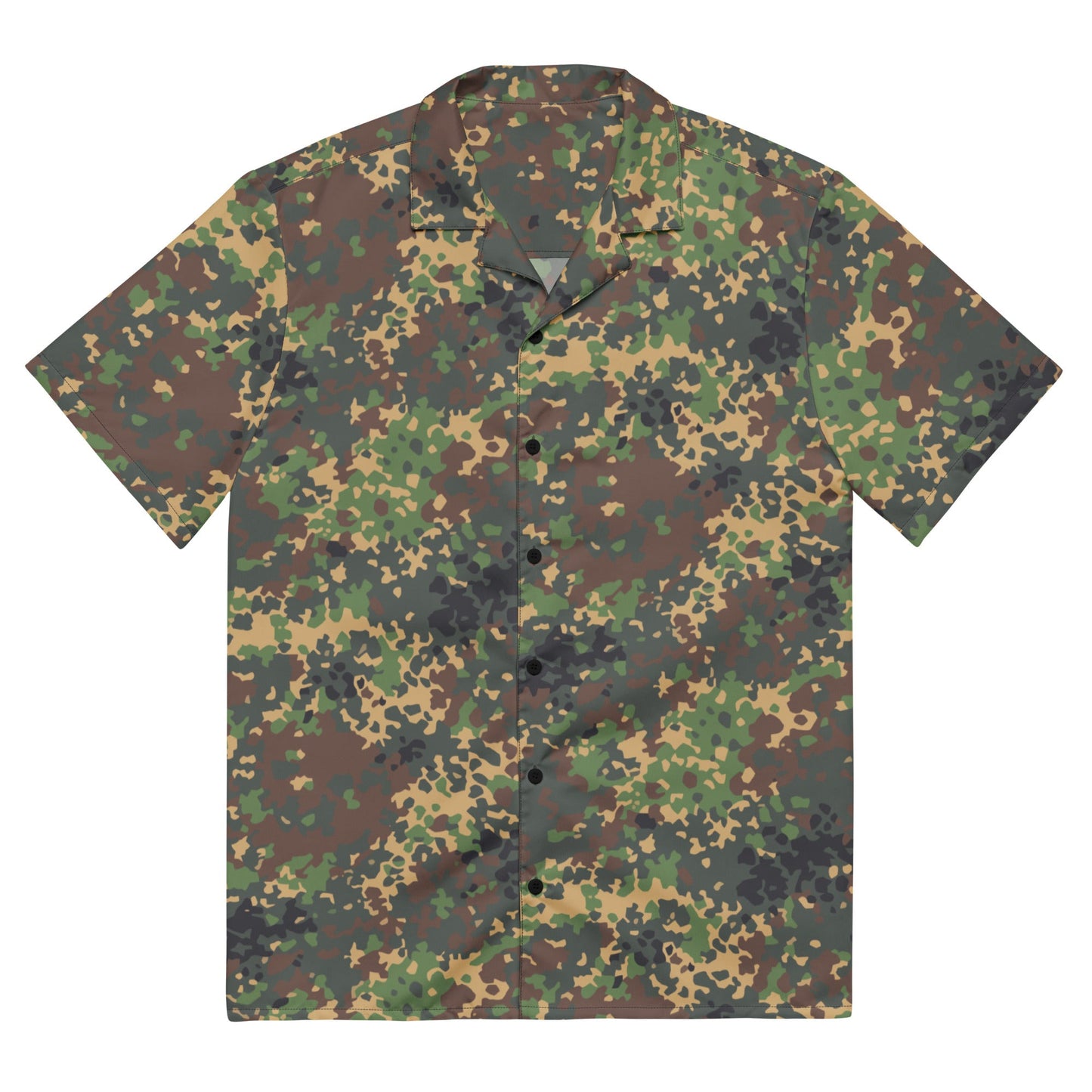 Russian IZLOM Fracture Woodland CAMO Unisex button shirt - 2XS - Button Shirts