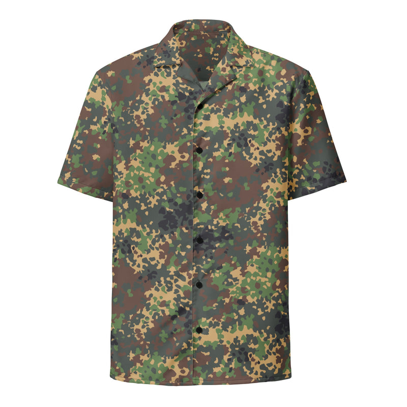 Izlom Fracture Woodland Russian CAMO Unisex Short-Sleeve Button Shirt - Button-Up