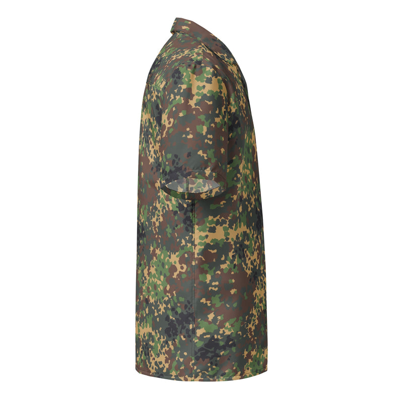 Izlom Fracture Woodland Russian CAMO Unisex Short-Sleeve Button Shirt - Button-Up