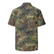 Izlom Fracture Woodland Russian CAMO Unisex Short-Sleeve Button Shirt - Button-Up