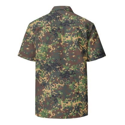 Russian IZLOM Fracture Woodland CAMO Unisex button shirt - Button Shirts