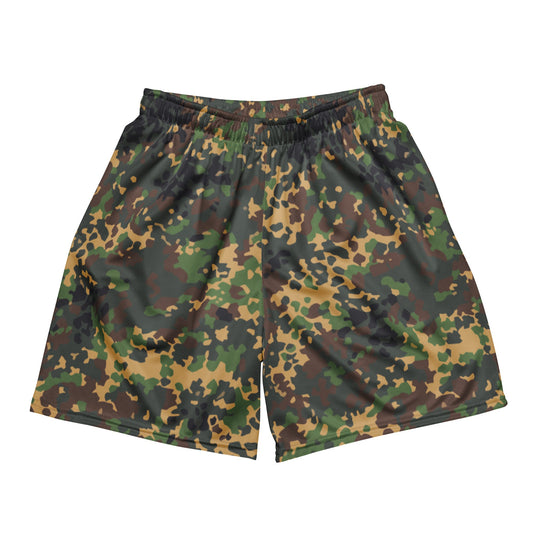 Russian IZLOM Fracture Woodland CAMO Unisex mesh shorts - 2XS - Mesh Shorts