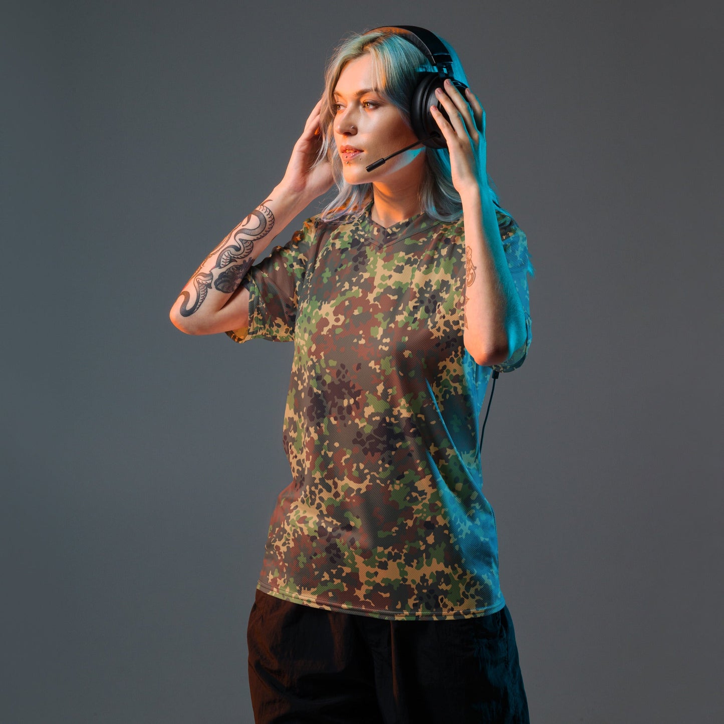 Russian IZLOM Fracture Woodland CAMO unisex sports jersey Sports Jerseys