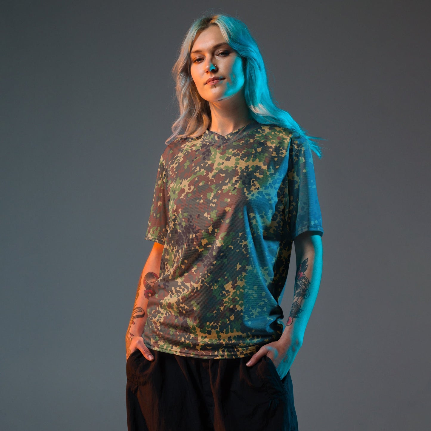 Russian IZLOM Fracture Woodland CAMO unisex sports jersey Sports Jerseys