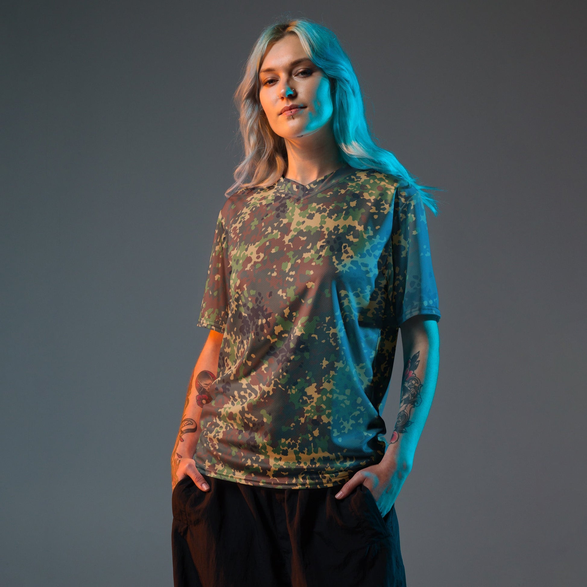 Russian IZLOM Fracture Woodland CAMO unisex sports jersey Sports Jerseys