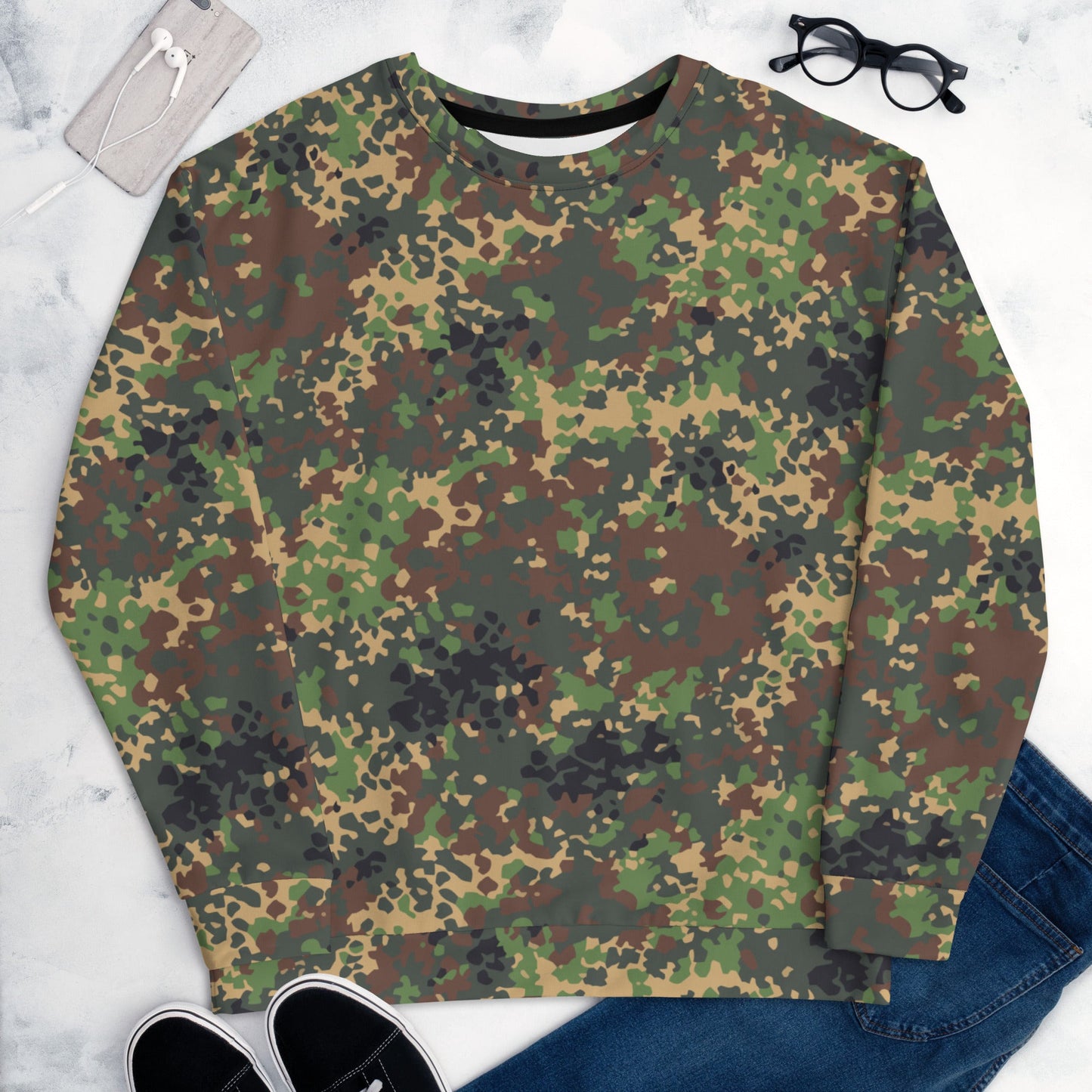 Russian IZLOM Fracture Woodland CAMO Unisex Sweatshirt - Sweatshirts