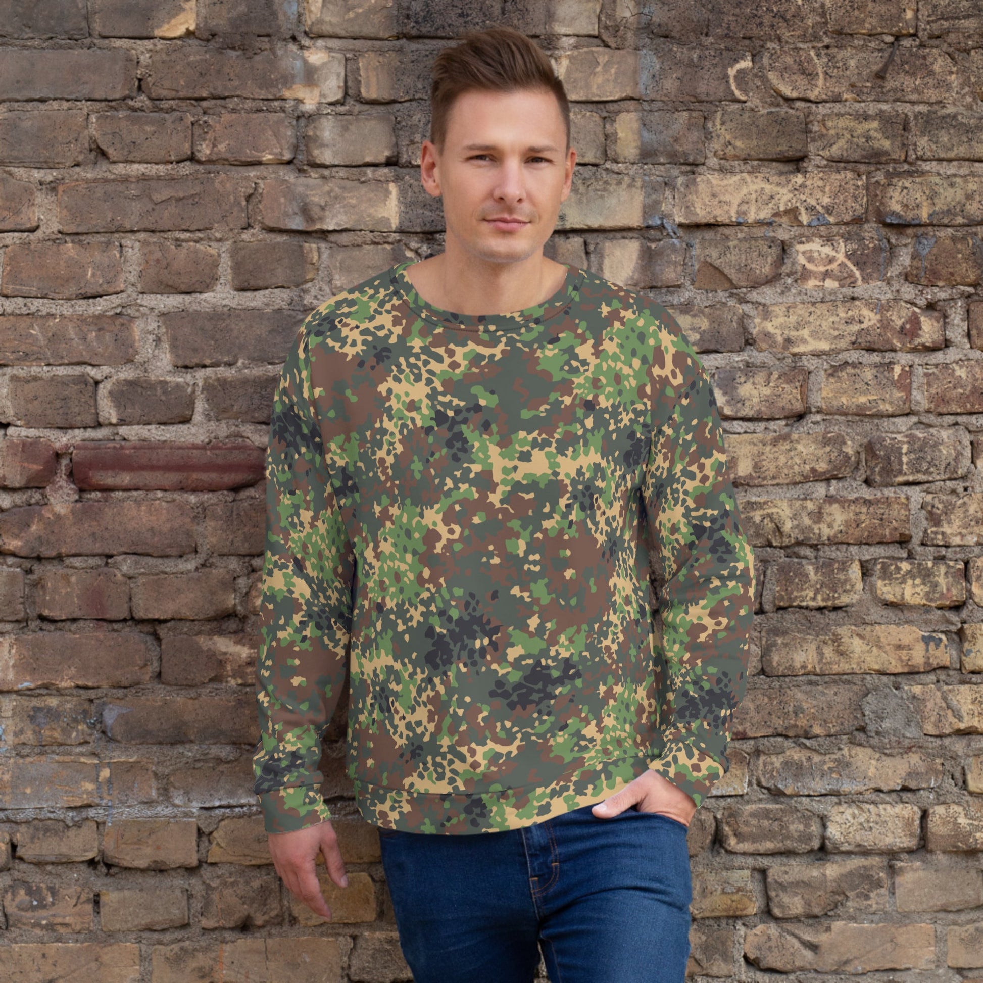 Russian IZLOM Fracture Woodland CAMO Unisex Sweatshirt - XS - Sweatshirts