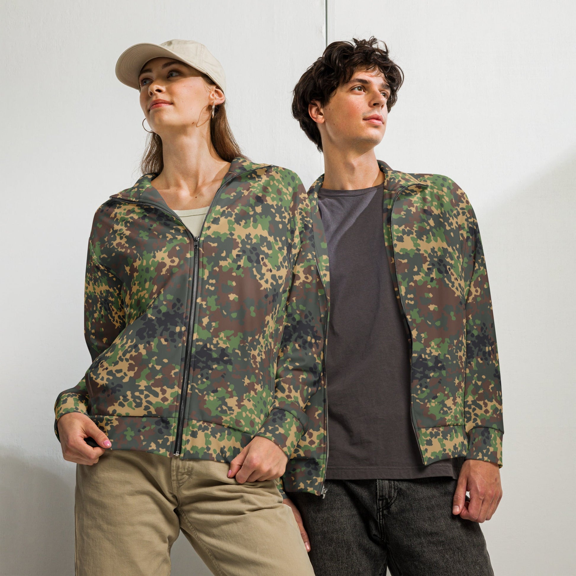 Russian IZLOM Fracture Woodland CAMO Unisex track jacket - 2XS - Track Jackets