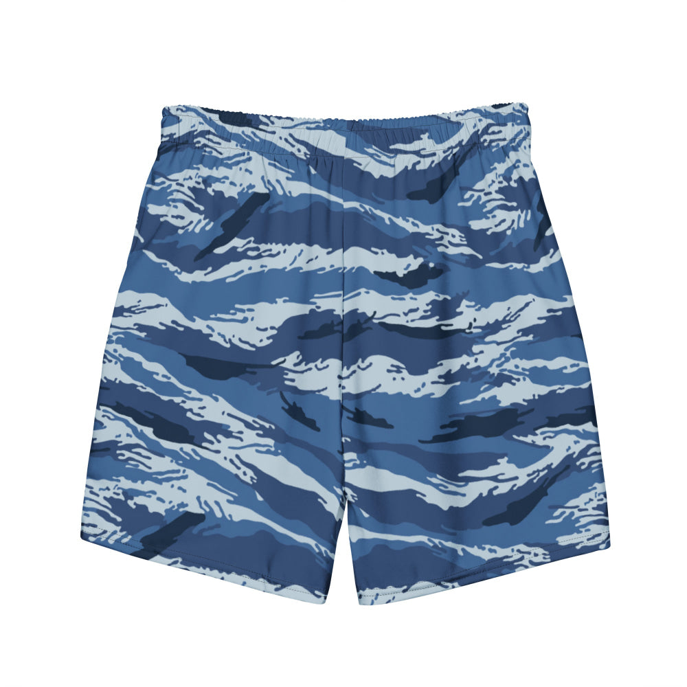 Russian Kamysh ANA Blue Tiger CAMO swim trunks - Mens Swim Trunks