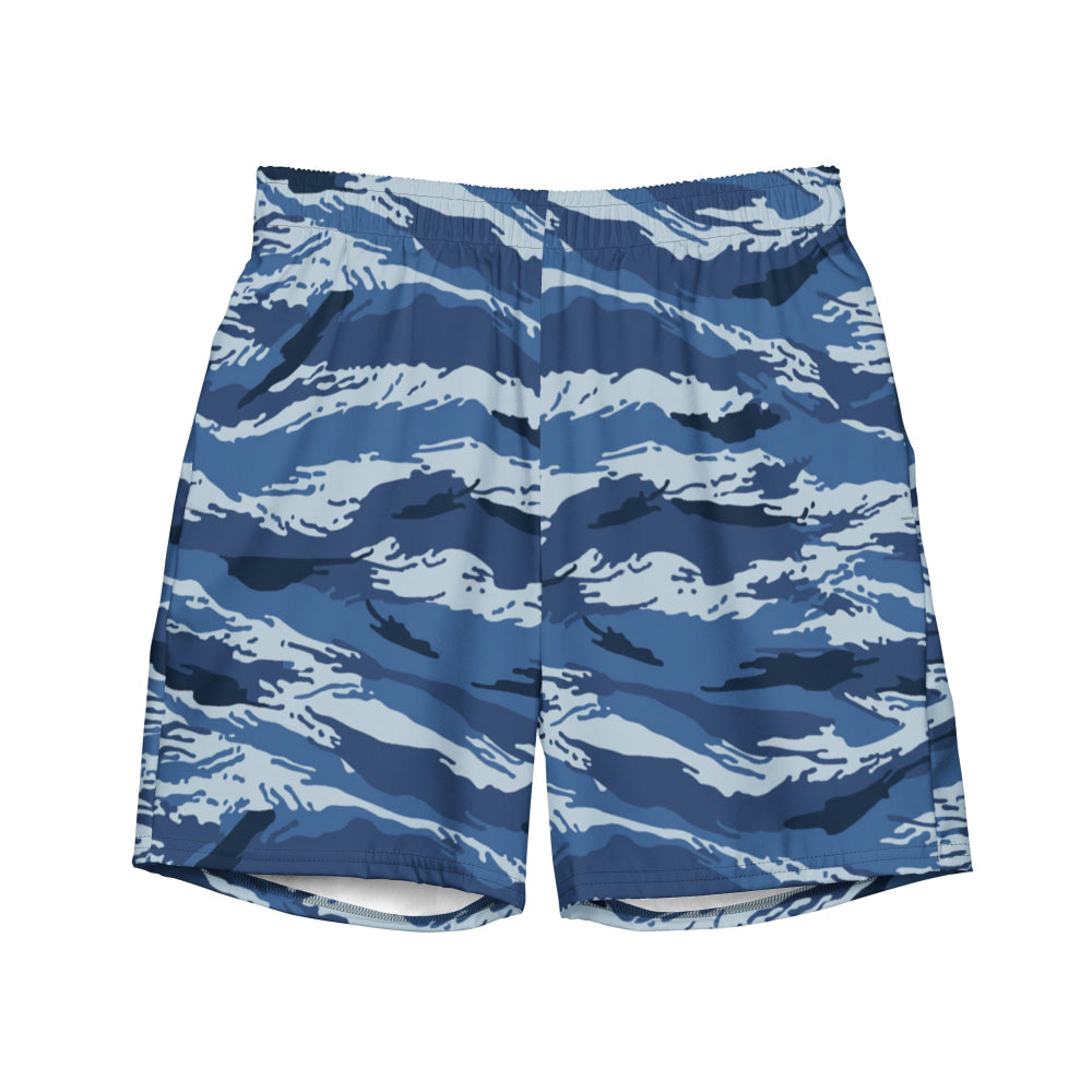 Russian Kamysh ANA Blue Tiger CAMO swim trunks - Mens Swim Trunks