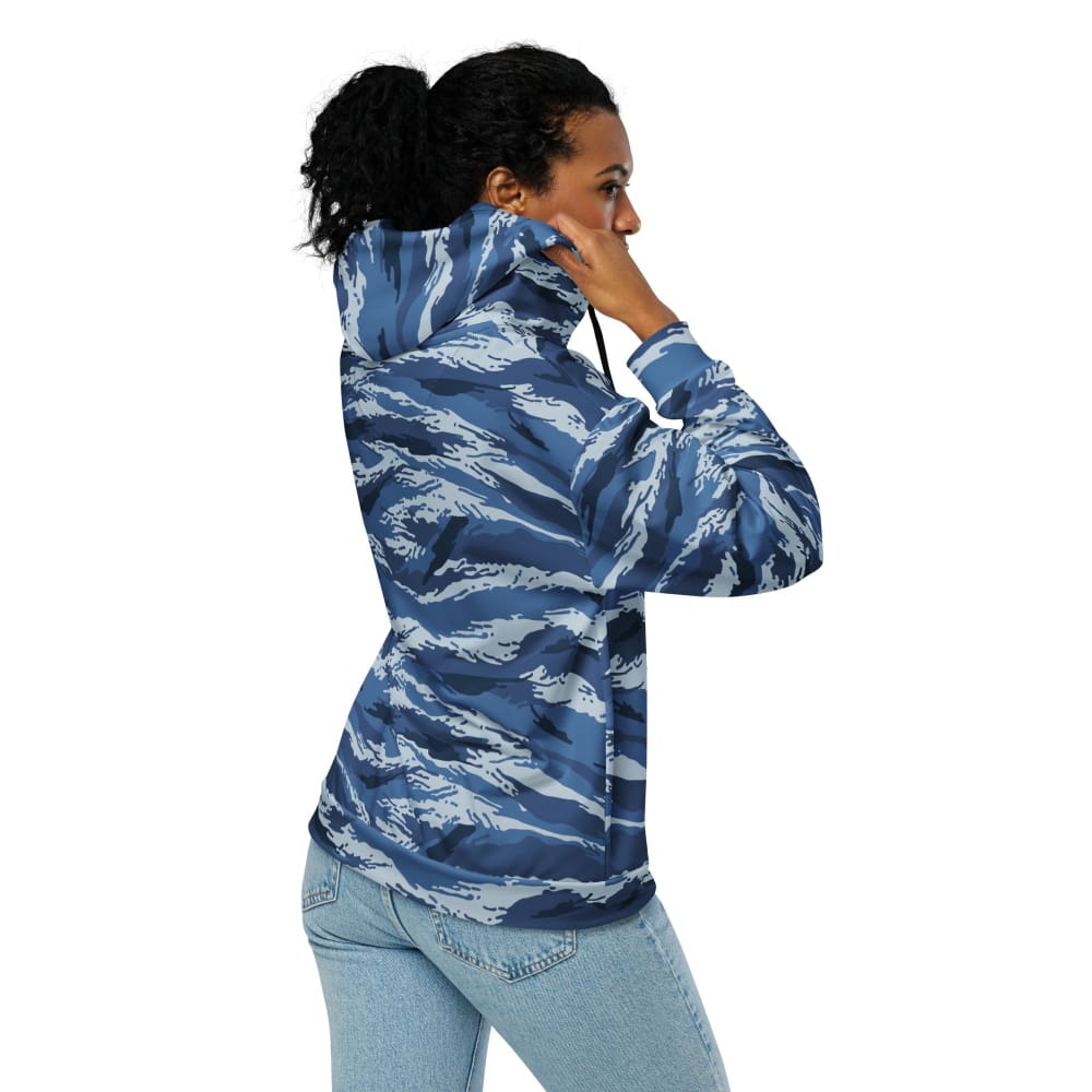 Russian Kamysh ANA Blue Tiger CAMO Unisex zip hoodie - Unisex Zip Hoodie
