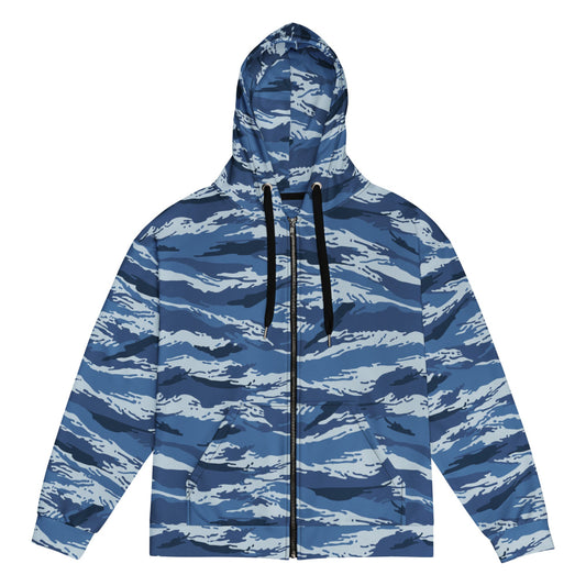 Russian Kamysh ANA Blue Tiger CAMO Unisex zip hoodie - Zip Hoodie