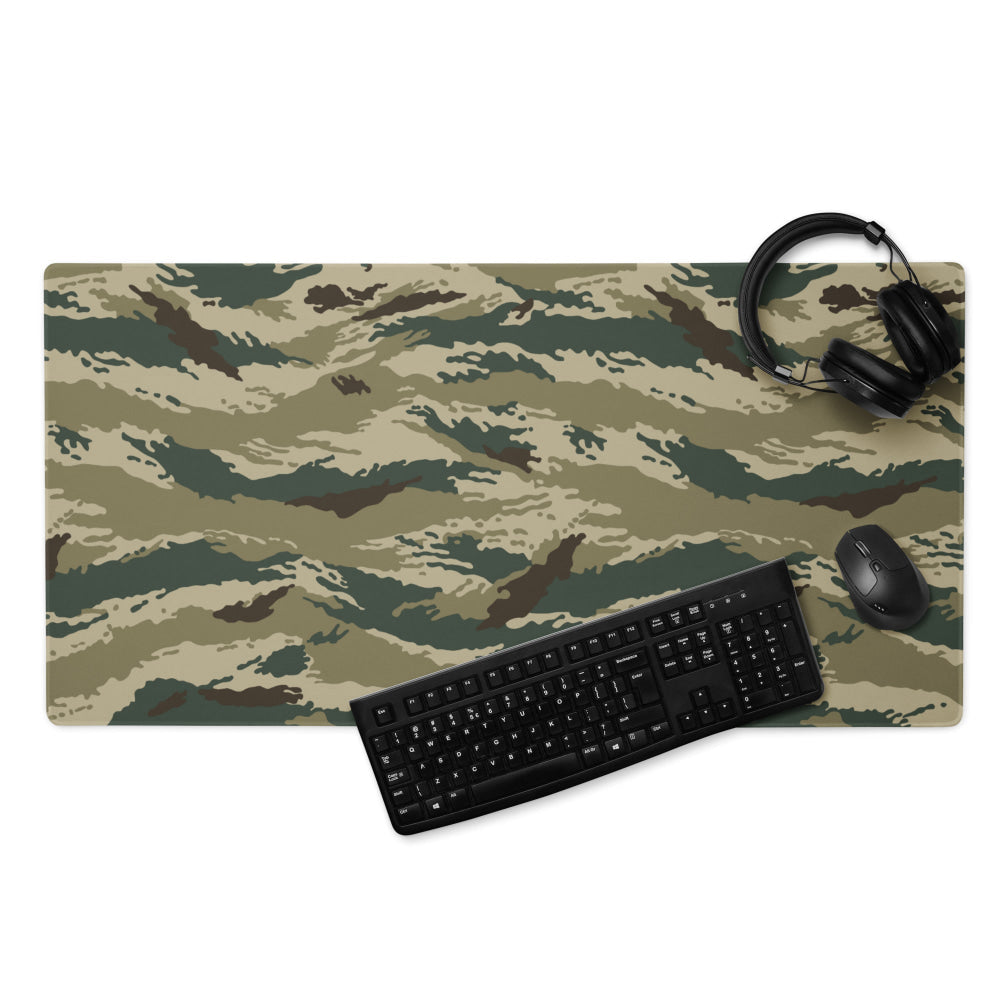 Russian Kamysh ANA Green Tiger CAMO Gaming mouse pad - 36″×18″ - Mouse Pad