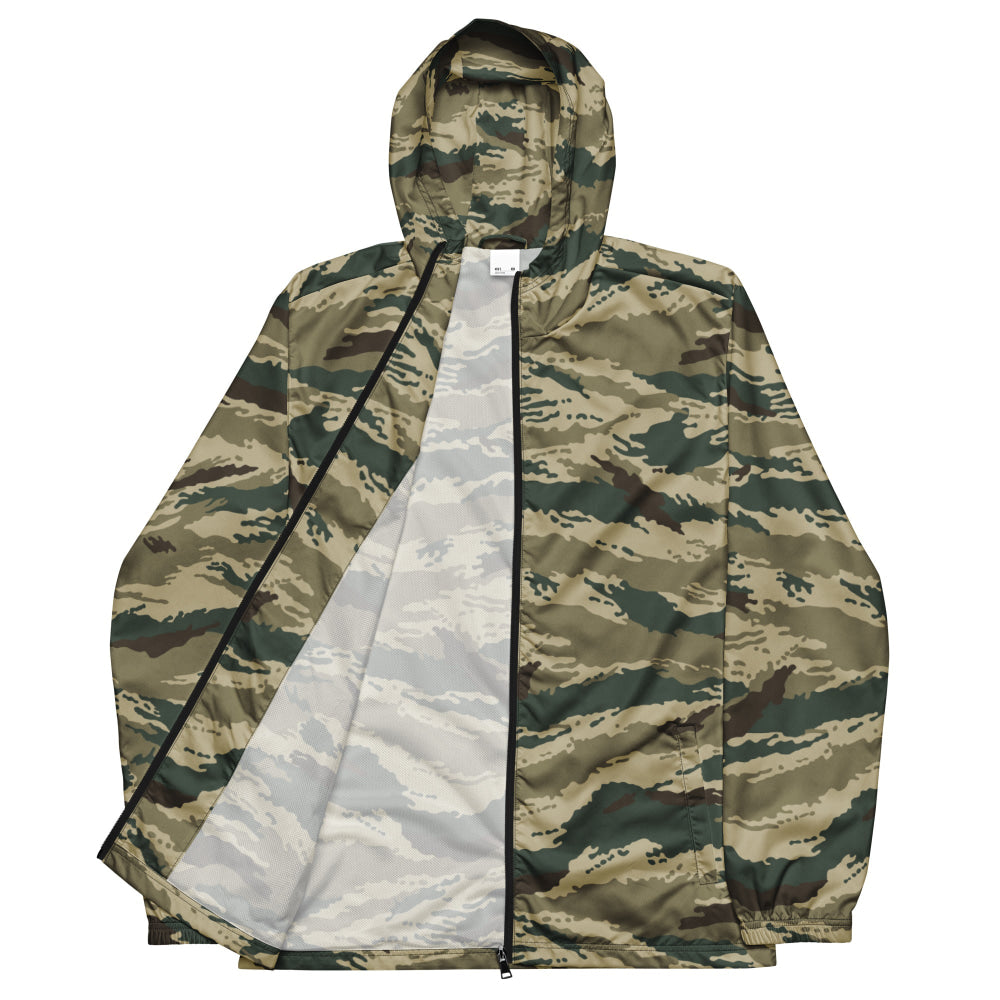 Russian Kamysh ANA Green Tiger CAMO Men’s windbreaker - Mens Windbreaker