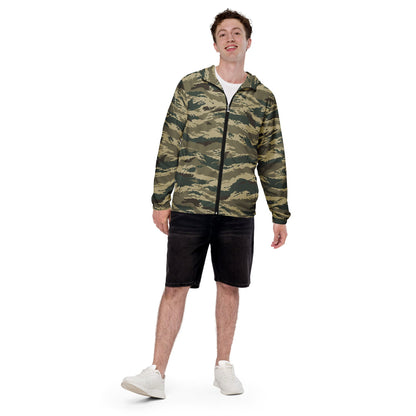 Russian Kamysh ANA Green Tiger CAMO Men’s windbreaker - Mens Windbreaker