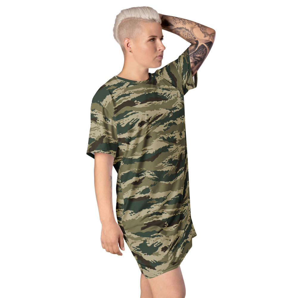 Russian Kamysh ANA Green Tiger CAMO T-shirt dress - Womens T-Shirt Dress