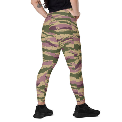 Russian Kamysh PFO Tiger CAMO Leggings with pockets - 2XS - Womens With Pockets