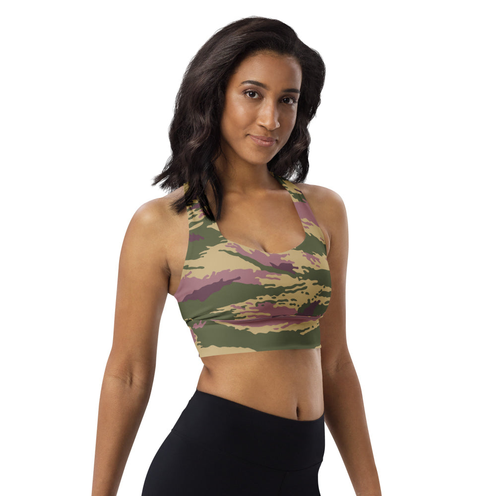 Russian Kamysh PFO Tiger CAMO Longline sports bra - Womens Sports Bra