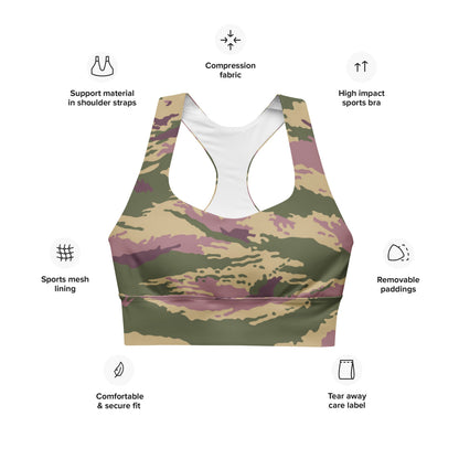 Russian Kamysh PFO Tiger CAMO Longline sports bra - Womens Sports Bra