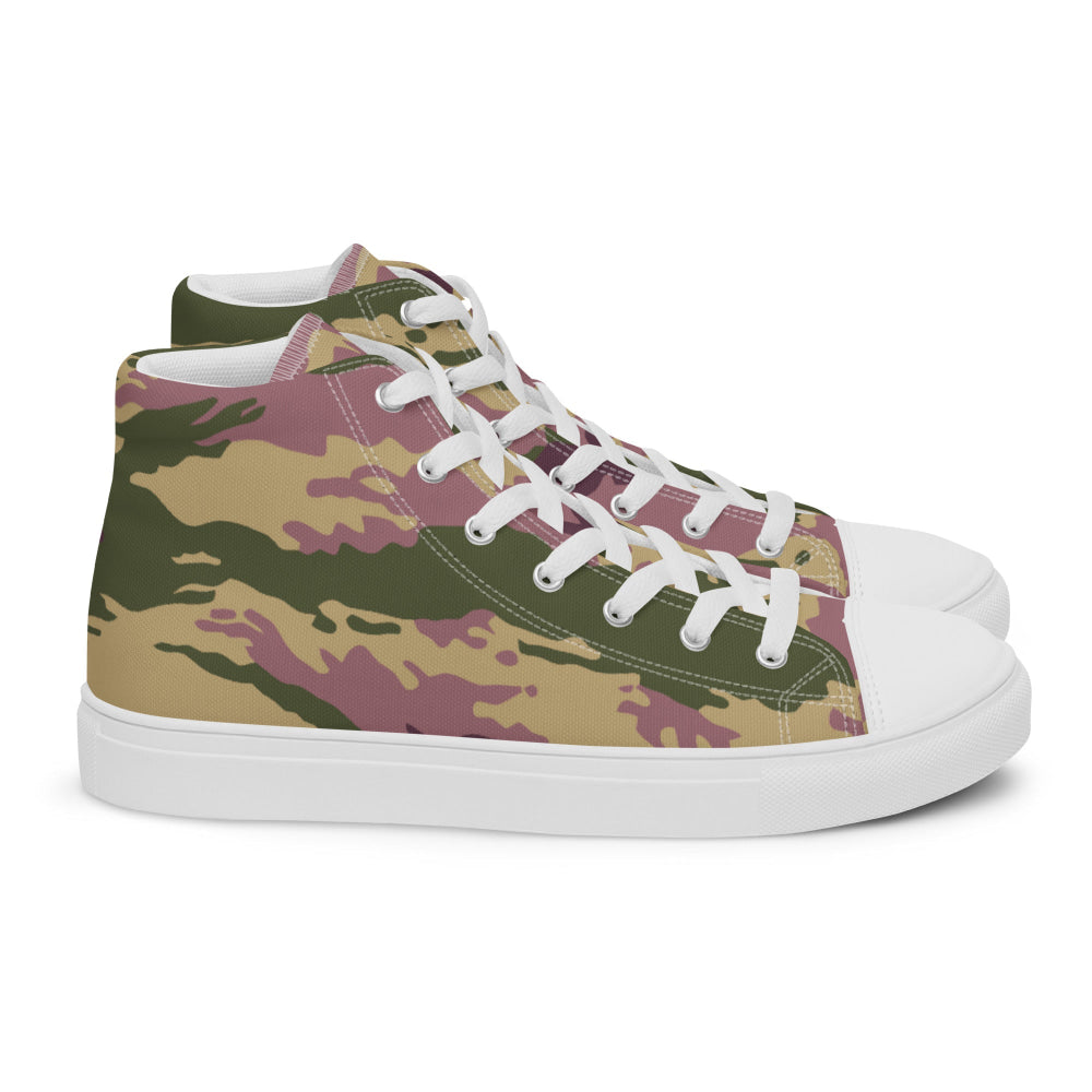 Russian Kamysh PFO Tiger CAMO Men’s high top canvas shoes - Mens High Top Canvas Shoes