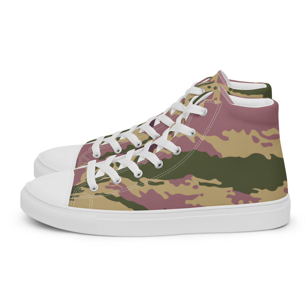 Russian Kamysh PFO Tiger CAMO Men’s high top canvas shoes - Mens High Top Canvas Shoes