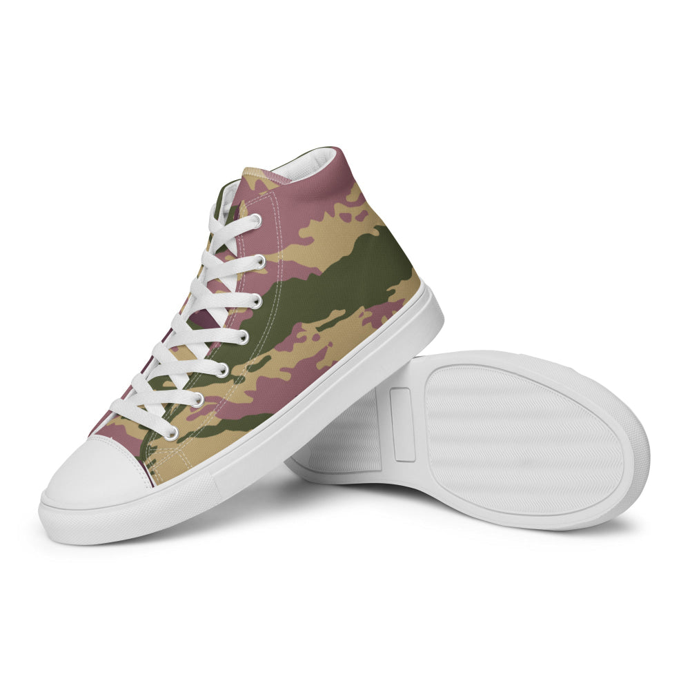 Russian Kamysh PFO Tiger CAMO Men’s high top canvas shoes - Mens High Top Canvas Shoes