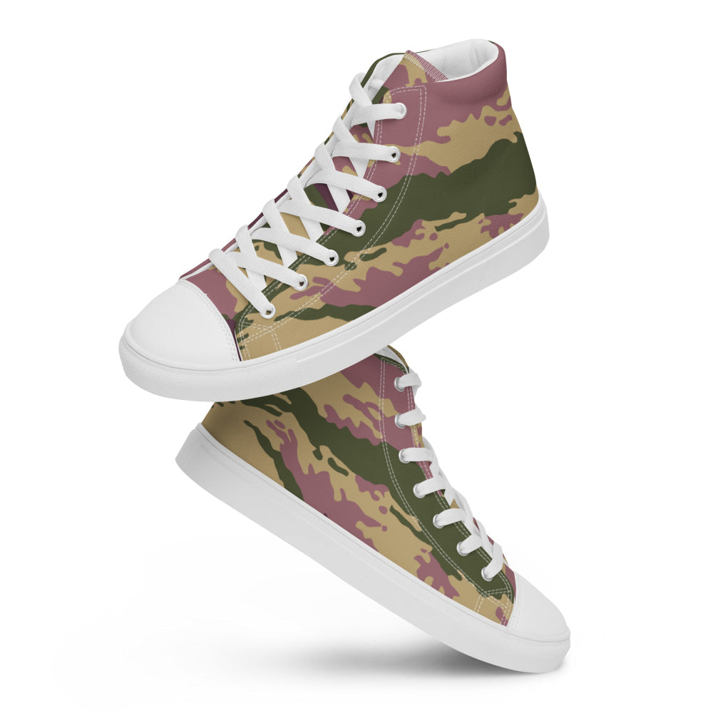 Russian Kamysh PFO Tiger CAMO Men’s high top canvas shoes - Mens High Top Canvas Shoes