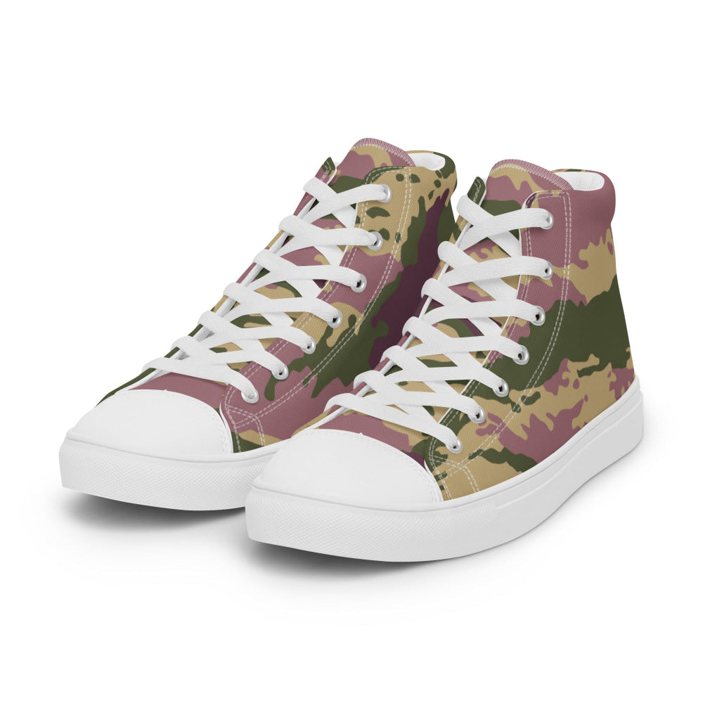 Russian Kamysh PFO Tiger CAMO Men’s high top canvas shoes - Mens High Top Canvas Shoes