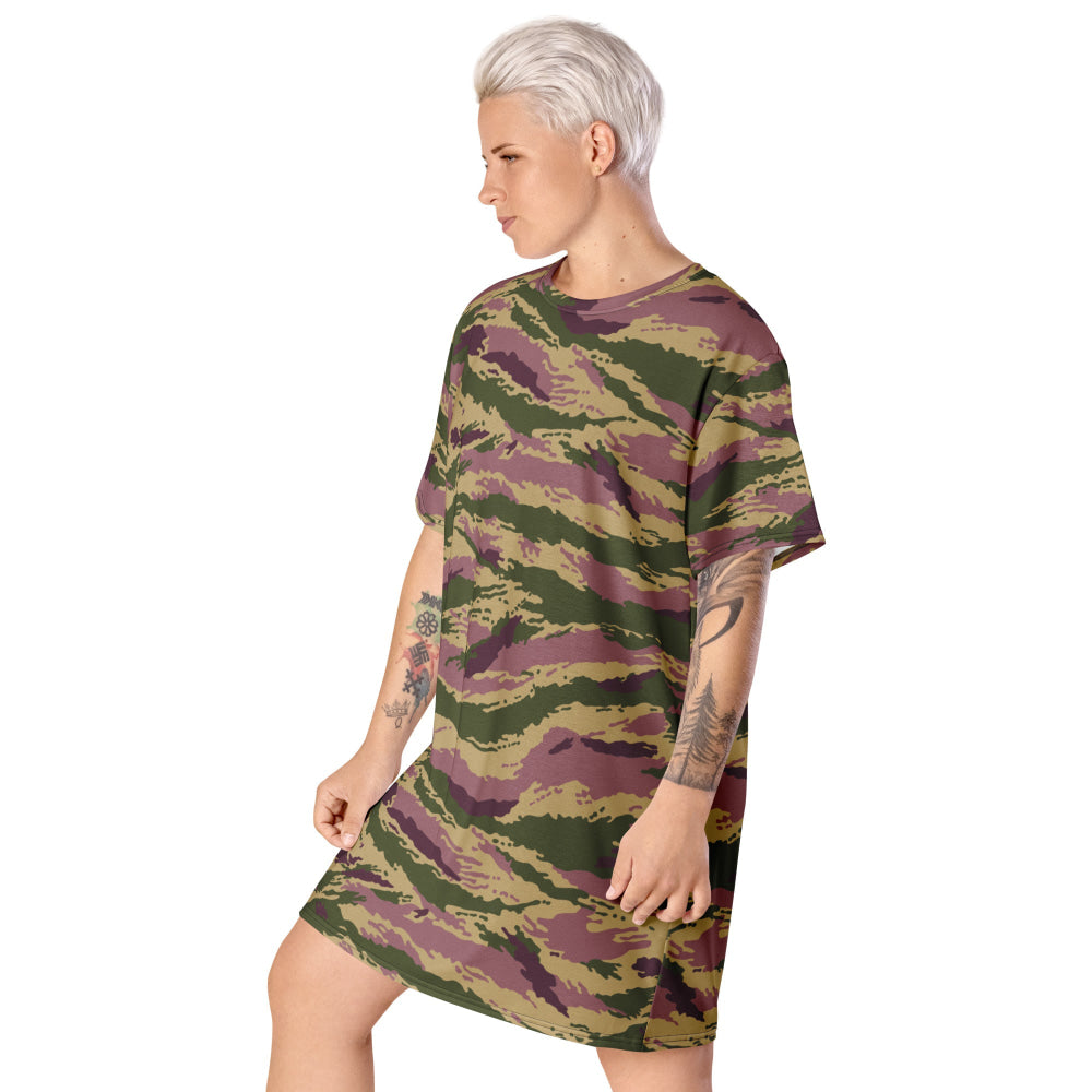 Russian Kamysh PFO Tiger CAMO T-shirt dress - Womens T-Shirt Dress