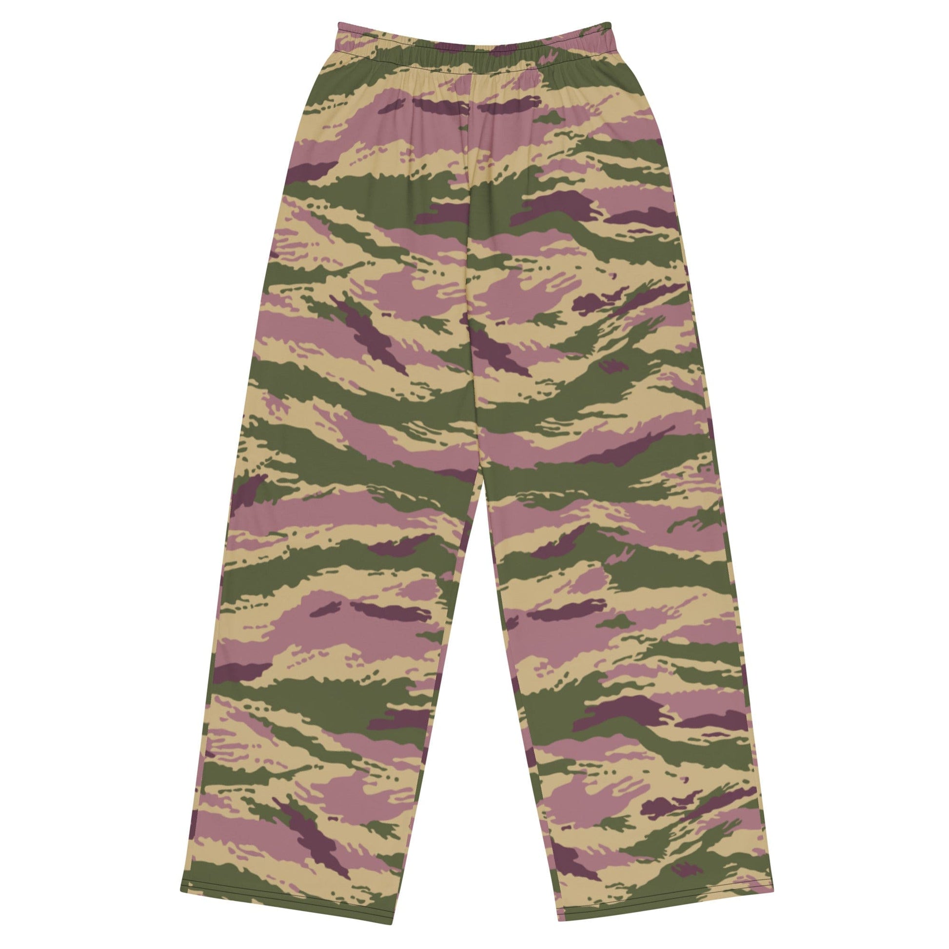 Russian Kamysh PFO Tiger CAMO unisex wide-leg pants - 2XS - Unisex Wide-Leg Pants