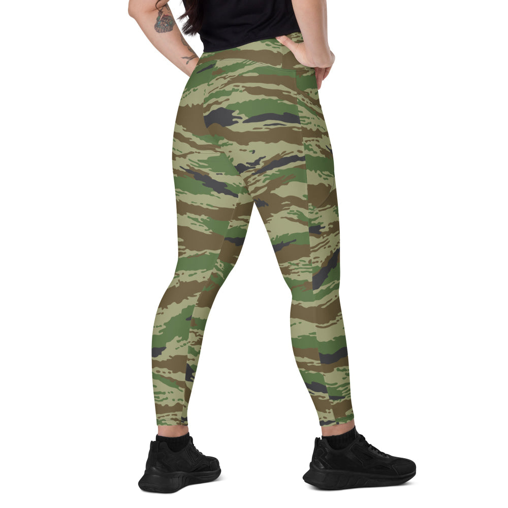 Russian Kamysh REX Tiger CAMO Leggings with pockets - 2XS - Womens With Pockets