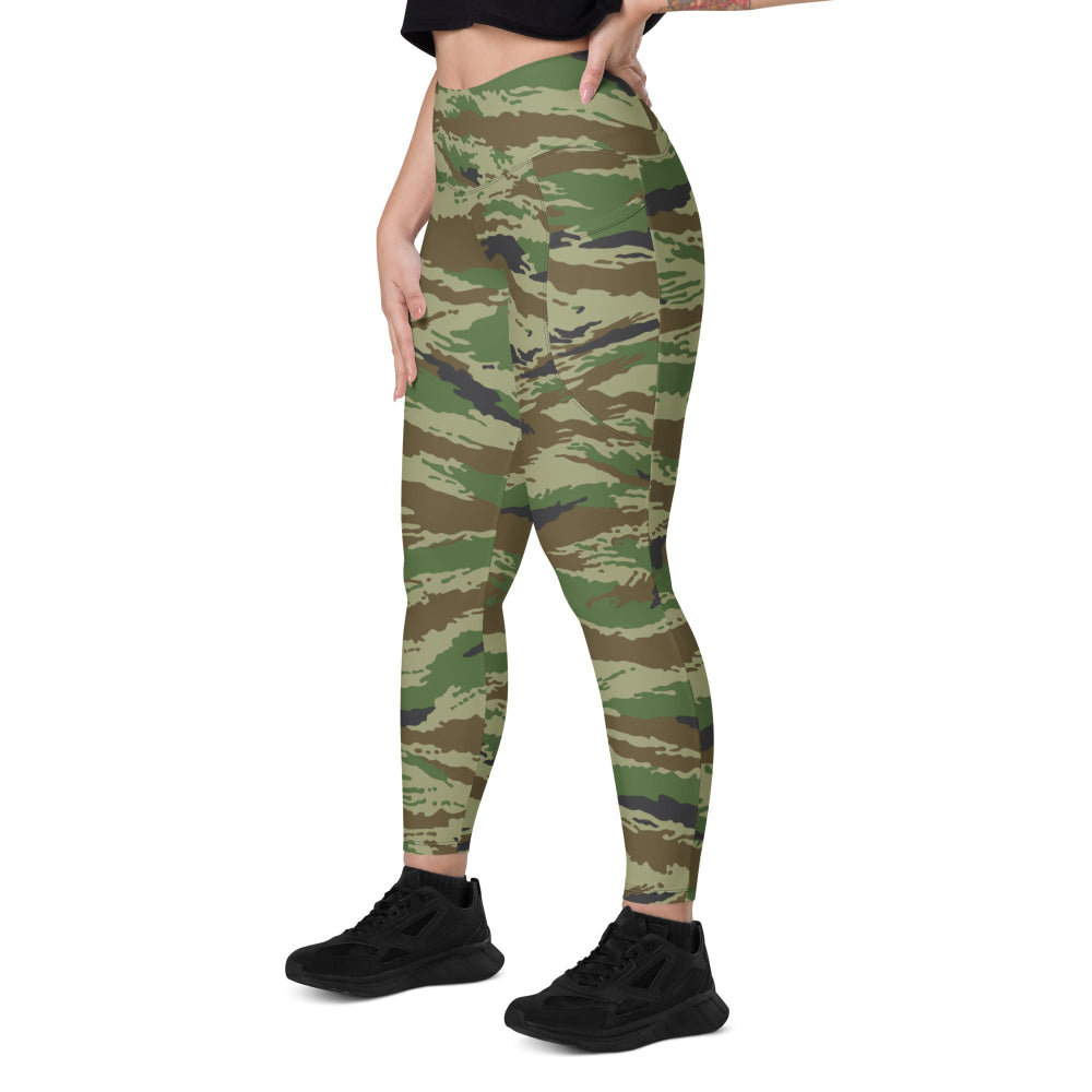 Russian Kamysh REX Tiger CAMO Leggings with pockets - Womens With Pockets