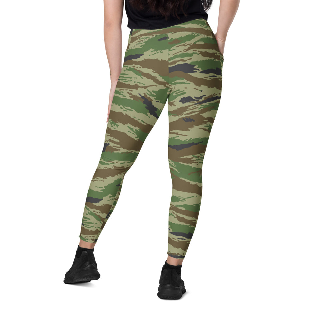 Russian Kamysh REX Tiger CAMO Leggings with pockets - Womens With Pockets