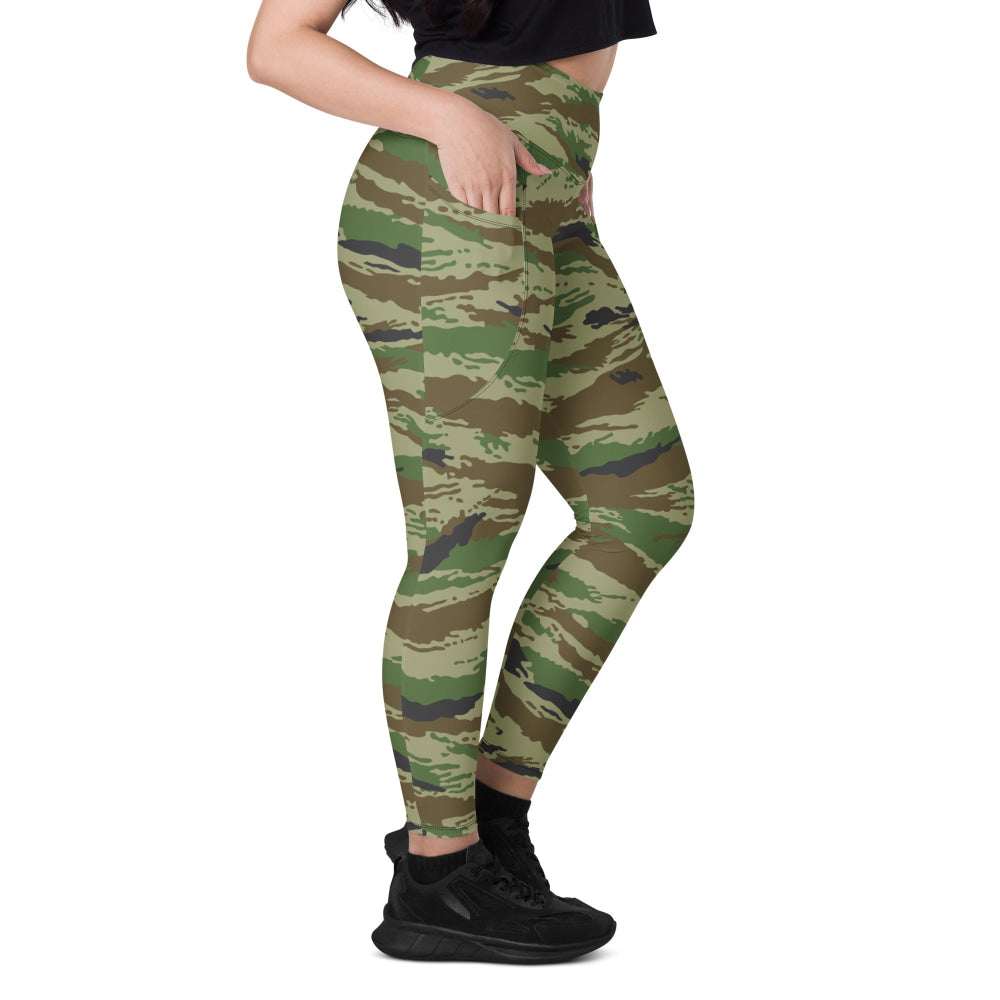 Russian Kamysh REX Tiger CAMO Leggings with pockets - Womens With Pockets