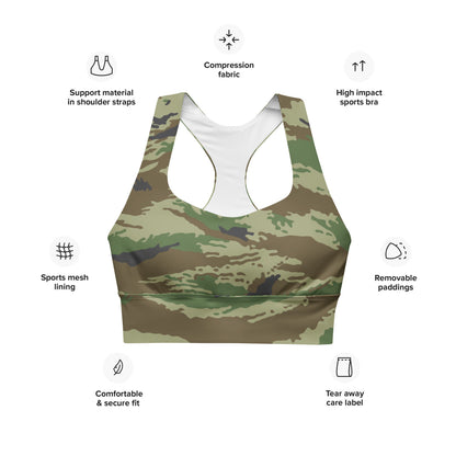 Russian Kamysh REX Tiger CAMO Longline sports bra - Womens Sports Bra