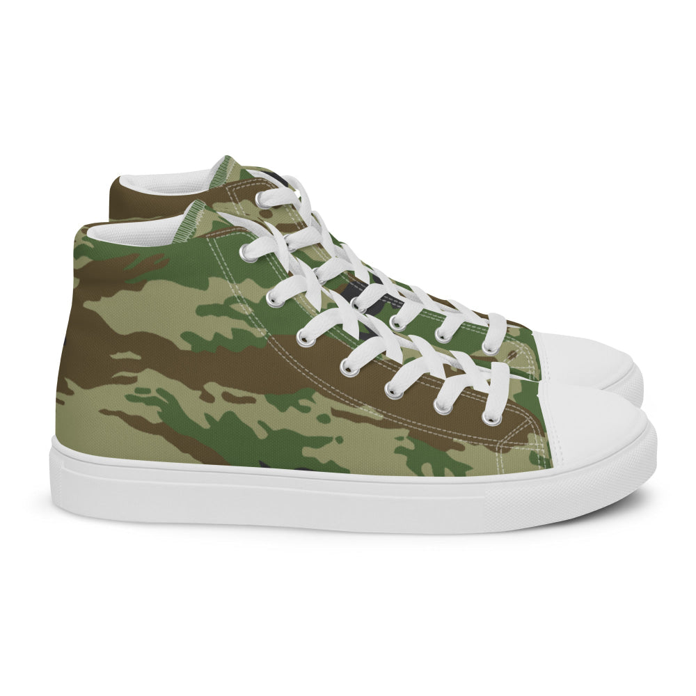 Russian Kamysh REX Tiger CAMO Men’s high top canvas shoes - Mens High Top Canvas Shoes