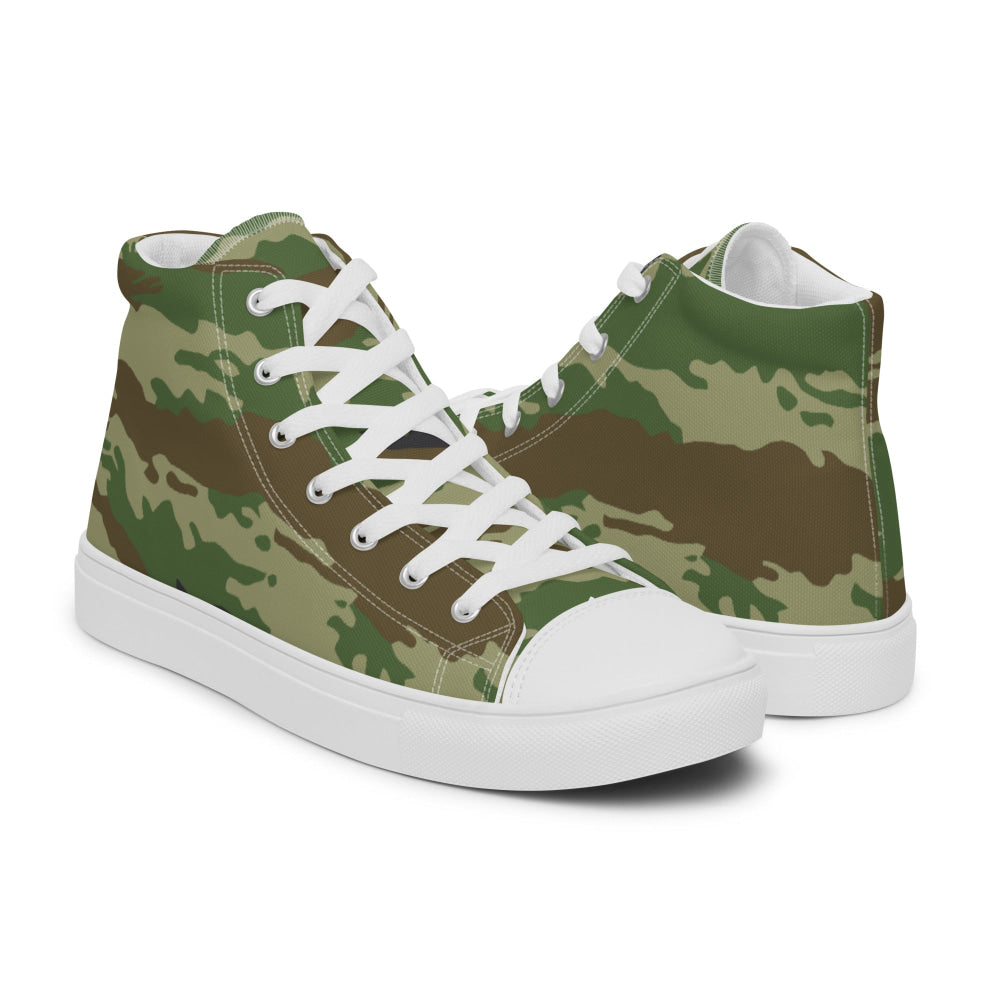 Russian Kamysh REX Tiger CAMO Men’s high top canvas shoes - Mens High Top Canvas Shoes