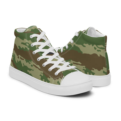 Russian Kamysh REX Tiger CAMO Men’s high top canvas shoes - Mens High Top Canvas Shoes