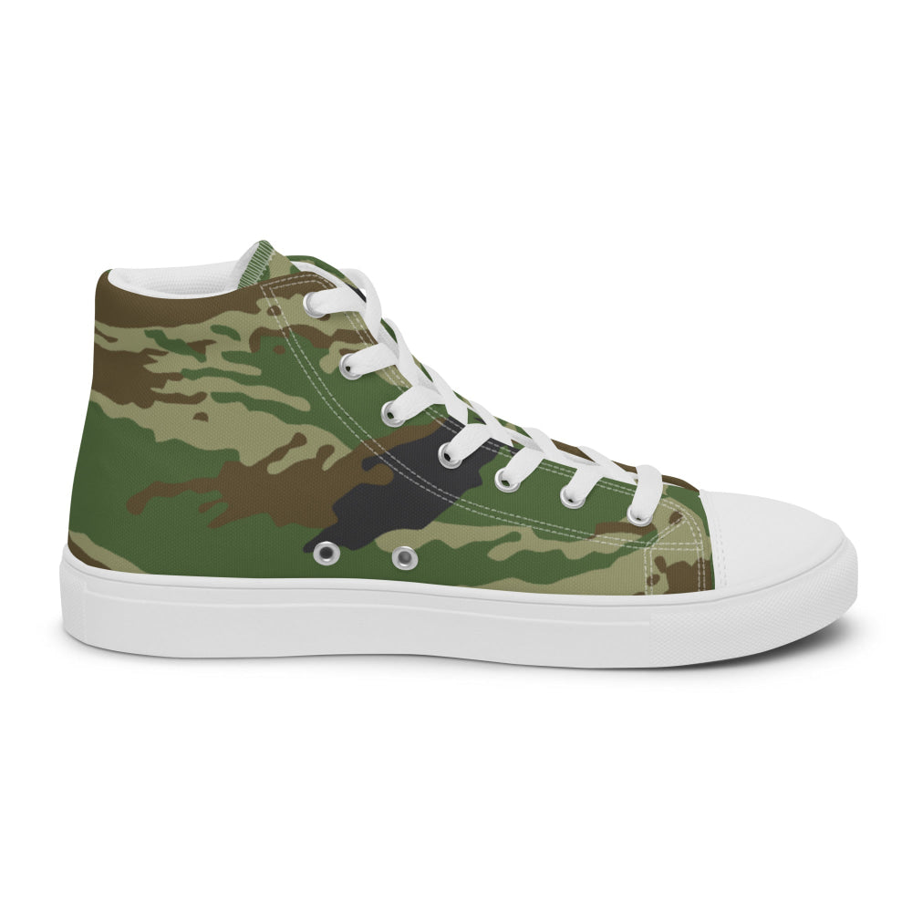 Russian Kamysh REX Tiger CAMO Men’s high top canvas shoes - Mens High Top Canvas Shoes