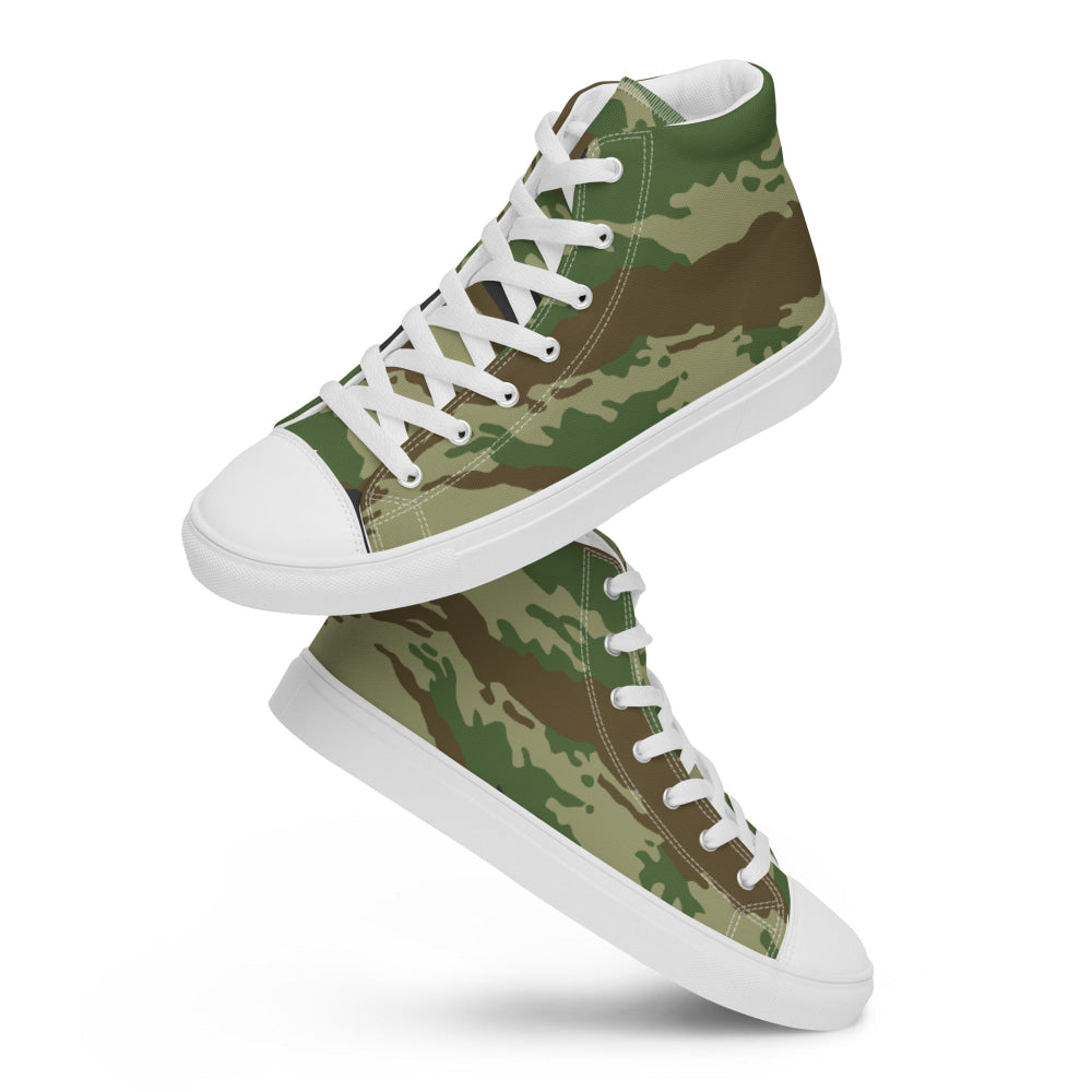 Russian Kamysh REX Tiger CAMO Men’s high top canvas shoes - Mens High Top Canvas Shoes