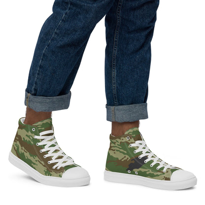 Russian Kamysh REX Tiger CAMO Men’s high top canvas shoes - Mens High Top Canvas Shoes