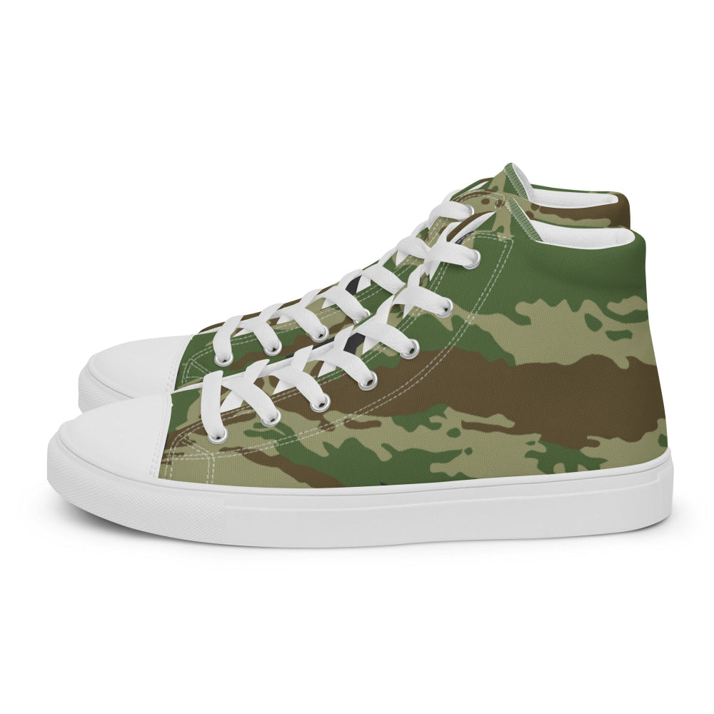 Russian Kamysh REX Tiger CAMO Men’s high top canvas shoes - Mens High Top Canvas Shoes